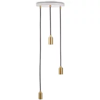 Tala Tala - Brass Triple Pendelleuchte, weiß / Messing
