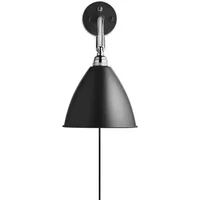 Gubi GUBI - Bestlite BL7 Wandleuchte, Ø 16 cm, Edelstahl / schwarz