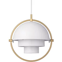 Gubi GUBI - Multi-Lite Pendelleuchte S, Ø 22,5 cm, Messing / weiß