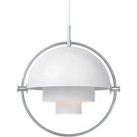 Gubi GUBI - Multi-Lite Pendelleuchte Ø 36 cm, Chrom / weiß