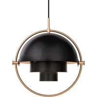 Gubi GUBI - Multi-Lite Pendelleuchte Ø 36 cm, Messing / schwarz