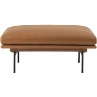 Muuto Muuto - Outline Sofa Pouf, schwarz / Refine Leder cognac