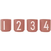 Design Letters Design Letters - Porzellan Mini-Becher (4er-Set), nude