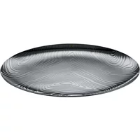 Alessi Alessi - Veneer Tablett Ø 42 cm, Edelstahl mit Reliefdekor
