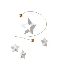 Flensted Mobiles Flensted Mobiles - Starry Night Mobile 4, weiß / gold