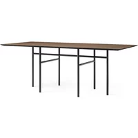 Audo Copenhagen Audo - Snaregade Esstisch, rechteckig, 200 x 90 cm, schwarz / Eichenfurnier dunkel gebeizt