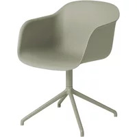 Muuto Muuto - Fiber Chair Swivel Base, dusty green / dusty green