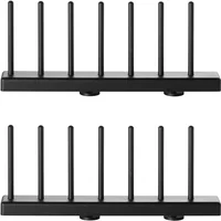 String Furniture String - Plattenhalter, 20 cm schwarz (2er-Set)