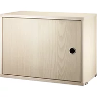 String Furniture String - Schrankmodul mit Tür, 58 x 30 cm, Esche
