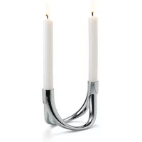 Philippi Philippi - Bow Kerzenhalter für 2 Kerzen, silber