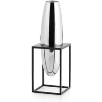 Philippi Philippi - Solero Vase S im Ständer, silber / schwarz