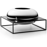 Philippi Philippi - Solero Vase XL im Ständer, silber / schwarz