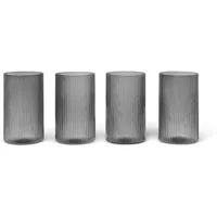 Ferm Living Ferm Living - Ripple Verrines, smoked grey (4er-Set)