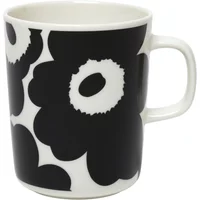 Marimekko Marimekko - Oiva Unikko Becher mit Henkel, 250 ml, schwarz / weiß
