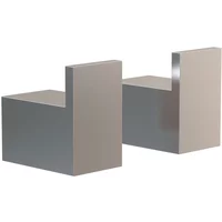 Frost Frost - Quadra Wandhaken 8L, Edelstahl gebürstet (2er-Set)