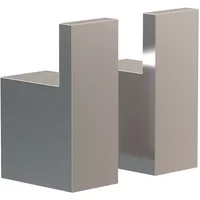 Frost Frost - Quadra Wandhaken 8, Edelstahl gebürstet (2er-Set)