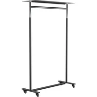 Frost Frost - Bukto Kleiderständer mit Rollen und Ablage 100 cm, Edelstahl poliert / schwarz