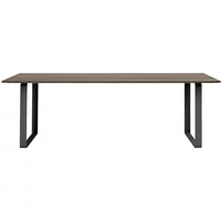 Muuto Muuto - 70/70 Esstisch, 225 x 90 cm, Eiche geräuchert / schwarz