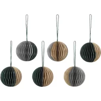 Broste Copenhagen Broste Copenhagen - Christmas Ball Deko-Anhänger, Ø 5 cm, gemische Farben (1) (6er-Set)