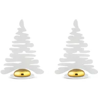 Alessi Alessi - Bark for Christmas, Tischkartenhalter, weiß (2er-Set)