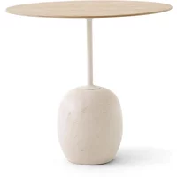 &Tradition &Tradition - Lato Beistelltisch oval 40 x 50 cm, H 45 cm, Eiche / Crema Diva Marmor