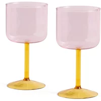 Hay HAY - Tint Weinglas, pink / gelb (2er-Set)