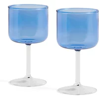 Hay HAY - Tint Weinglas, blau / klar (2er-Set)