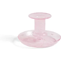 Hay HAY - Flare Kerzenständer, Ø 11 x H 7,5 cm, pink / weiß