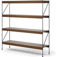 Audo Audo - Zet Storage System, L 150 x H 158 cm, schwarz / Eiche dunkel