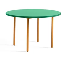 Hay HAY - Two-Colour Esstisch rund, Ø 120 cm, mint / ocker