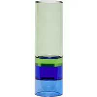 Hübsch Interior Hübsch Interior - Kristall Teelichthalter / Vase, grün / blau