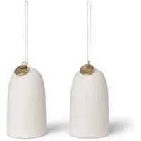 Ferm Living Ferm Living - Keramikanhänger Glocken, off-white (2er-Set)