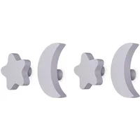 Nofred Nofred - Stars & Moons Wandhaken Set, lila (4tlg.)