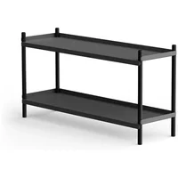 NINE NINE - BOLT Regal 53 x 100 cm 2 Böden, Eiche / schwarz