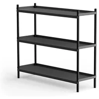 NINE NINE - BOLT Regal 88 x 100 cm 3 Böden, Eiche / schwarz