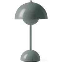&Tradition &Tradition - Flowerpot Akku Tischleuchte VP9 mit magnetischem Ladekabel, glänzend, steinblau