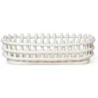 Ferm Living Ferm Living - Keramik Korb oval, off-white