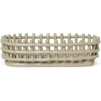 Ferm Living Ferm Living - Keramik Korb oval, cashmere
