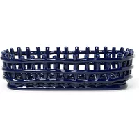 Ferm Living Ferm Living - Keramik Korb oval, blau