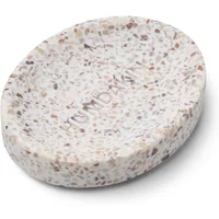 Humdakin Humdakin - Terrazzo Seifenschale, 13 x 10 cm, natur
