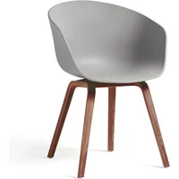 Hay HAY - About A Chair AAC 22, Walnuss lackiert / concrete grey 2.0 (Kunststoffgleiter)
