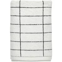 Mette Ditmer Mette Ditmer - Tile Handtuch 50 x 100 cm, schwarz / off-white