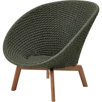 Cane-line Cane-line - Peacock Lounge Sessel (5458) Outdoor, Teak / dunkelgrün