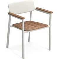 EMU Emu - Shine Outdoor Armlehnstuhl, Teak / weiß