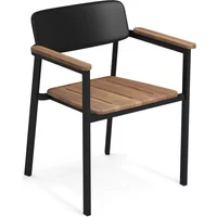 EMU Emu - Shine Outdoor Armlehnstuhl, Teak / schwarz