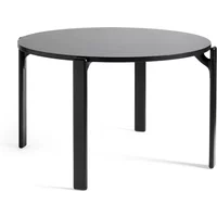 Hay HAY - Rey Esstisch, Ø 128,5 cm, deep black / Laminat vulcano