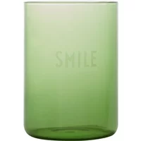 Design Letters Design Letters - AJ Favourite Trinkglas, Smile / grün
