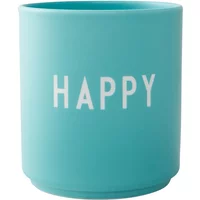 Design Letters Design Letters - AJ Favourite Porzellan Becher, Happy / aqua