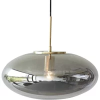 Hübsch Interior Hübsch Interior - Glas Pendelleuchte Ø 40 cm, Höhe 32 cm, verspiegelt / Messing