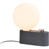 Tala Tala - Alumina Tischleuchte, charcoal inklusive Sphere IV LED-Leuchtmittel E27 8W, Ø 15 cm, weiß matt